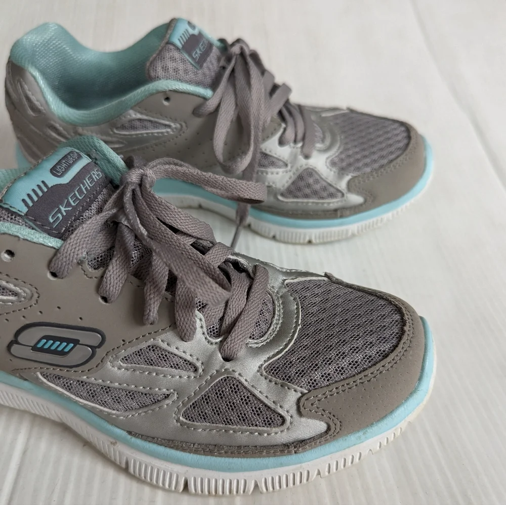 SKECHERS Flex Appeal Align 3.0 lightweight sneakers gray blue running shoes